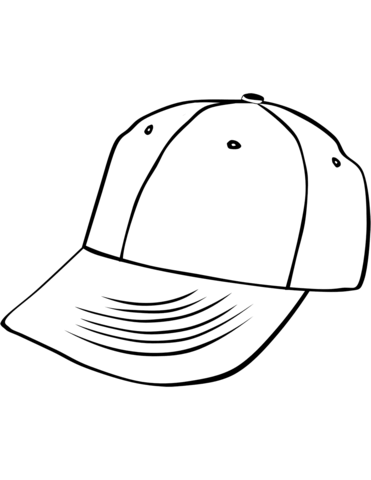 Baseball Cap Coloring Page